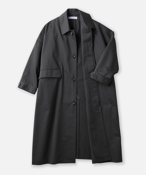 SETTO（セット）の「UMEHARU COAT：オーバーステンカラーコート（ステンカラーコート・レディース・グレー/ライトベージュ・M/L/S）」の21枚目の写真