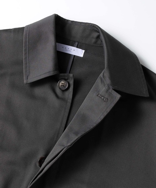 SETTO（セット）の「UMEHARU COAT：オーバーステンカラーコート（ステンカラーコート・レディース・グレー/ライトベージュ・M/L/S）」の12枚目の写真