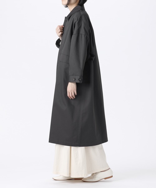 SETTO（セット）の「UMEHARU COAT：オーバーステンカラーコート（ステンカラーコート・レディース・グレー/ライトベージュ・M/L/S）」の22枚目の写真