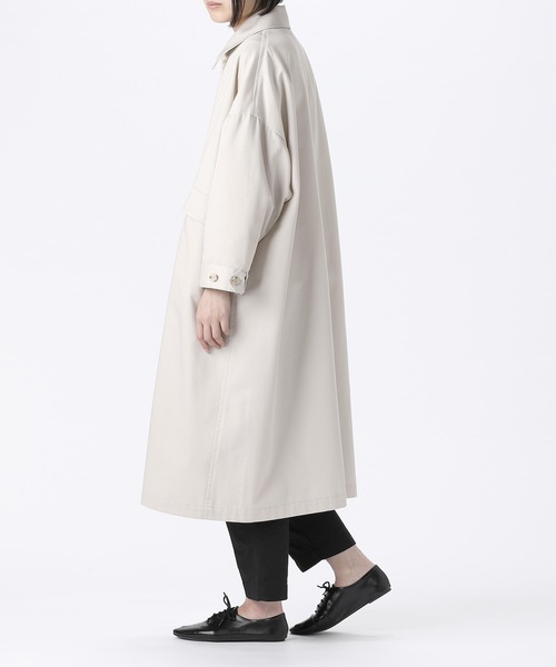 SETTO（セット）の「UMEHARU COAT：オーバーステンカラーコート（ステンカラーコート・レディース・グレー/ライトベージュ・M/L/S）」の17枚目の写真