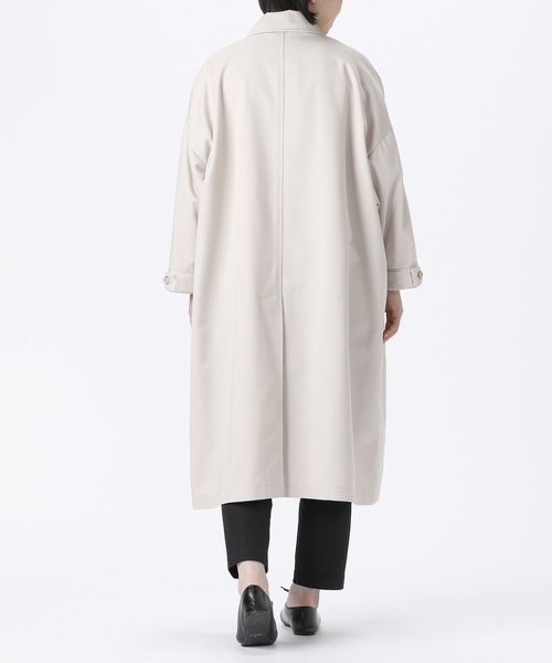 SETTO（セット）の「UMEHARU COAT：オーバーステンカラーコート（ステンカラーコート・レディース・グレー/ライトベージュ・M/L/S）」の11枚目の写真