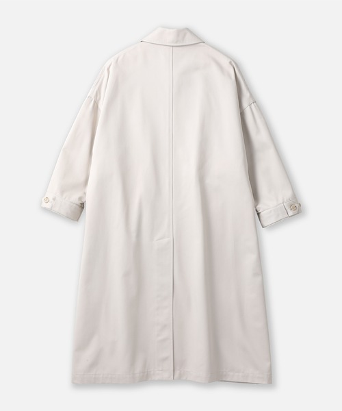 SETTO（セット）の「UMEHARU COAT：オーバーステンカラーコート（ステンカラーコート・レディース・グレー/ライトベージュ・M/L/S）」の10枚目の写真