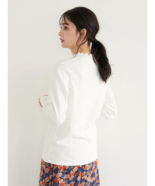 CRAFT STANDARD BOUTIQUE(クラフトスタンダードブティック)の「シャーリングハイネックカットプルオーバー *(Tシャツ/カットソー・レディース・チャコールグレー/ブラック/オフホワイト・FREE)」の8枚目の写真