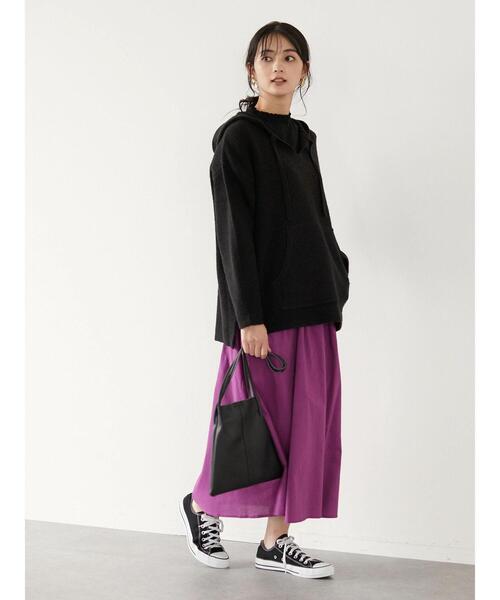 CRAFT STANDARD BOUTIQUE(クラフトスタンダードブティック)の「シャーリングハイネックカットプルオーバー *(Tシャツ/カットソー・レディース・チャコールグレー/ブラック/オフホワイト・FREE)」の19枚目の写真