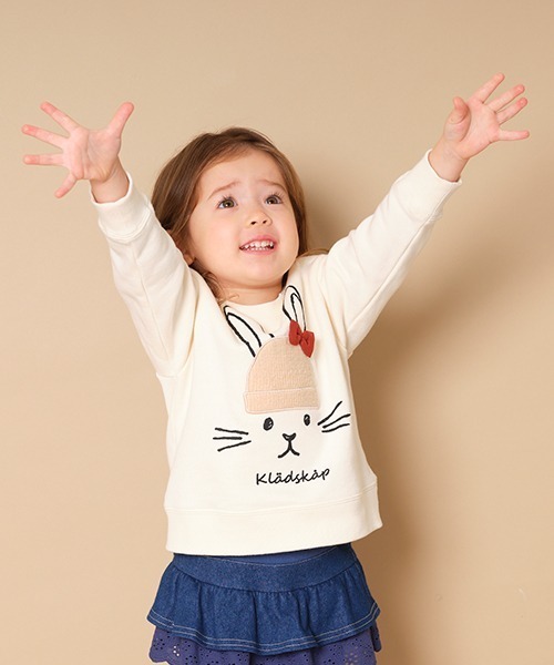 kladskap（クレードスコープ）の「ウサギアップリケトレーナー（スウェット・キッズ・アイボリー/トップグレー・80ｃｍ/90cm/110cm/100cm/120cm）」の15枚目の写真