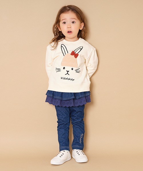 kladskap（クレードスコープ）の「ウサギアップリケトレーナー（スウェット・キッズ・アイボリー/トップグレー・80ｃｍ/90cm/110cm/100cm/120cm）」の13枚目の写真