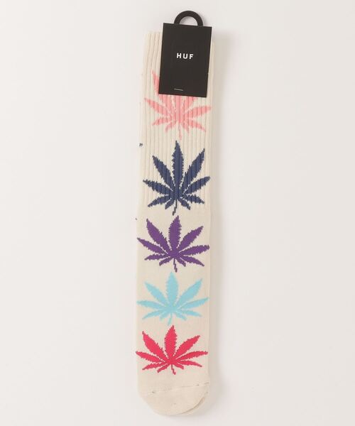 HUF(ハフ)の「【HUF】ハフ GRADIENT LEAVES PLANTLIFE SOCK クルーソックス 靴下 SK00543 SK00725(ソックス/靴下・メンズ・グリーン/ブラック/クリーム/サックスブルー・FREE)」の3枚目の写真