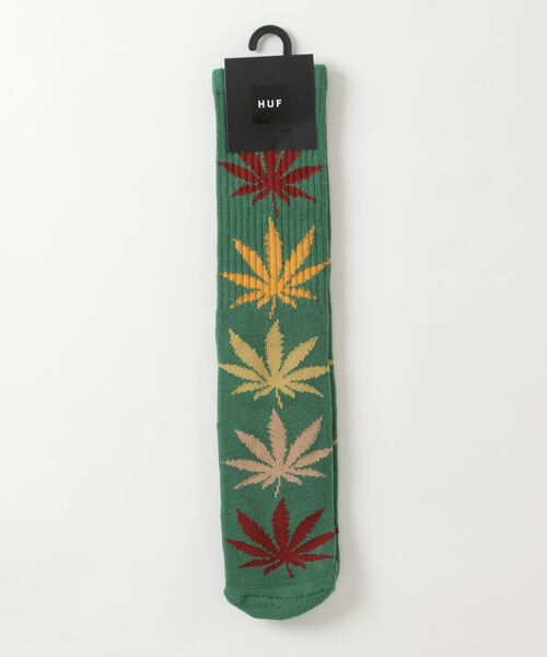 HUF(ハフ)の「【HUF】ハフ GRADIENT LEAVES PLANTLIFE SOCK クルーソックス 靴下 SK00543 SK00725(ソックス/靴下・メンズ・グリーン/ブラック/クリーム/サックスブルー・FREE)」の8枚目の写真