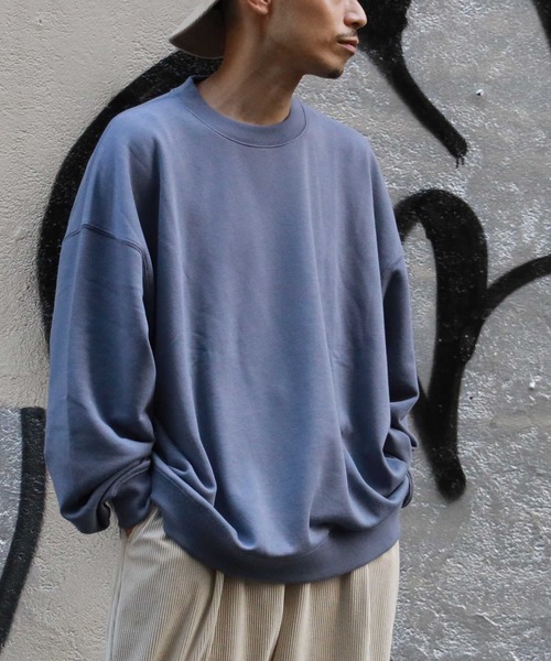 BACK NUMBER（バックナンバー）の「【WEB限定】 スーパービッグサイズ無地クルーネックスウェット／セットアップ対応（スウェット・メンズ・ブラック/ベージュ/パープル/グレー/オフホワイト/ブルー・XL/S/M/L）」の16枚目の写真