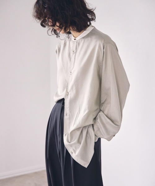 トップス todayful stripe silky shirts TODAYFUL（トゥデイフル）の「Stripe Silky Shirts（シャツ/ブラウス