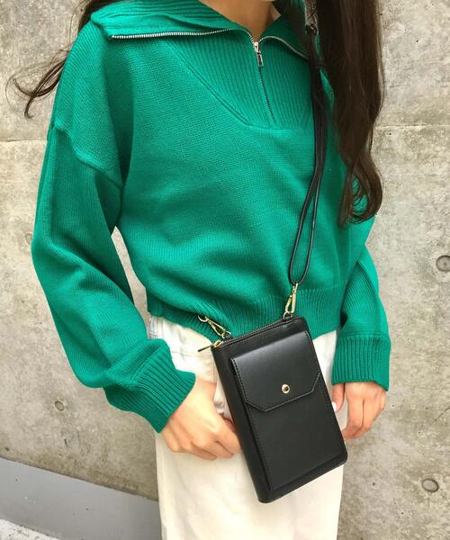 INGNI(イング)の「ハーフジップニット(ニット/セーター・レディース・グリーン/アイボリー/ブラック/オレンジ/マスタード/ピンク・M)」の17枚目の写真