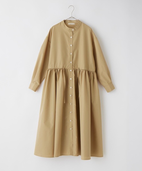 PURIL（ピュリル）の「【PURIL】スタンドカラー2wayウェストリボン付き ゆるシャツワンピース（シャツワンピース・レディース・ホワイト/ベージュ/ブルー・S/M）」の13枚目の写真