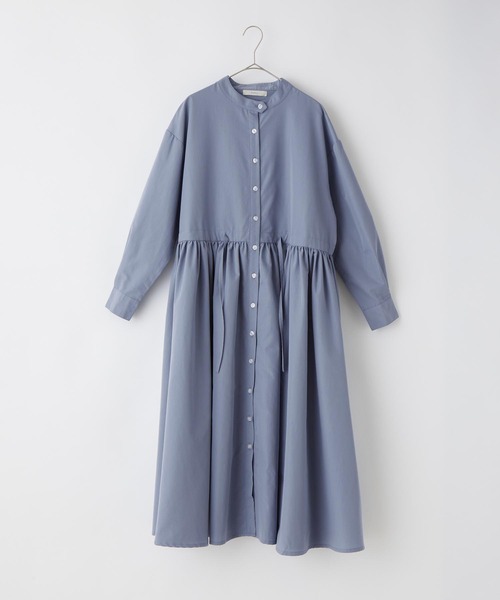 PURIL（ピュリル）の「【PURIL】スタンドカラー2wayウェストリボン付き ゆるシャツワンピース（シャツワンピース・レディース・ホワイト/ベージュ/ブルー・S/M）」の14枚目の写真