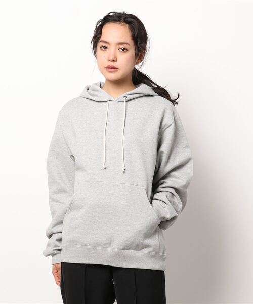 Bshop(ビショップ)の「【Handkerchief Club】裏毛スウェットフーディー WOMEN(パーカー・レディース・グレー/グリーン・0)」の2枚目の写真