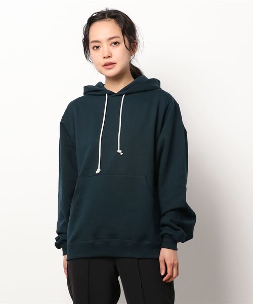 Bshop(ビショップ)の「【Handkerchief Club】裏毛スウェットフーディー WOMEN(パーカー・レディース・グレー/グリーン・0)」の1枚目の写真