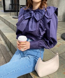 one after another NICE CLAUP | ボウタイ取り外し可能　ビッグリボンフリルブラウス(シャツ/ブラウス)