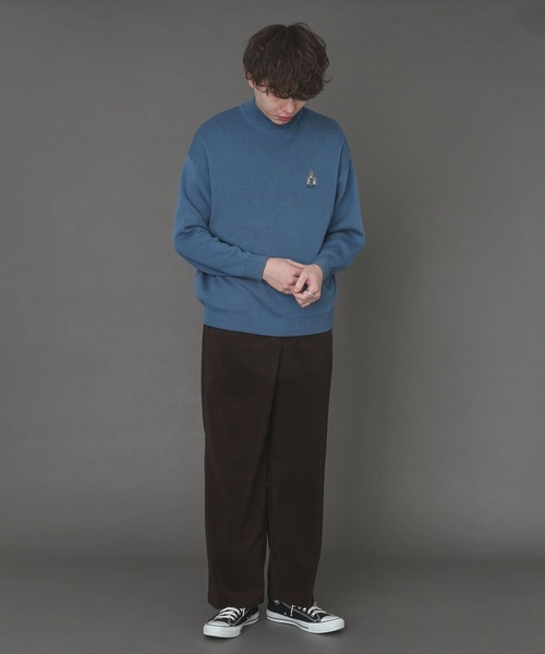 SENSE OF PLACE by URBAN RESEARCH(センスオブプレイスバイアーバンリサーチ)の「『別注』TeddyBear×SENSE OF PLACE テディベアクルーネックセーター A(ニット/セーター・メンズ・ブラウン/ブルー・MEDIUM/LARGE)」の9枚目の写真