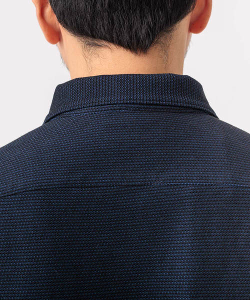 DESIGNWORKS（デザインワークス）の「COOL MAX ハニカム 長袖シャツ（シャツ/ブラウス・メンズ・ホワイト/ネイビー/サックスブルー・44/46/48/50）」の9枚目の写真