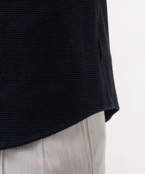 DESIGNWORKS（デザインワークス）の「COOL MAX ハニカム 長袖シャツ（シャツ/ブラウス・メンズ・ホワイト/ネイビー/サックスブルー・44/46/48/50）」の7枚目の写真