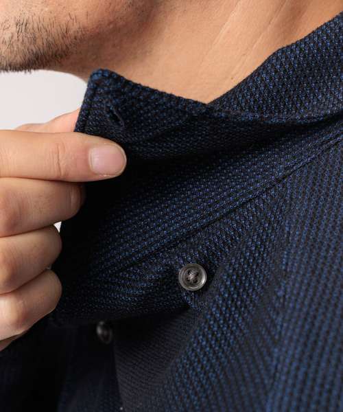 DESIGNWORKS（デザインワークス）の「COOL MAX ハニカム 長袖シャツ（シャツ/ブラウス・メンズ・ホワイト/ネイビー/サックスブルー・44/46/48/50）」の14枚目の写真