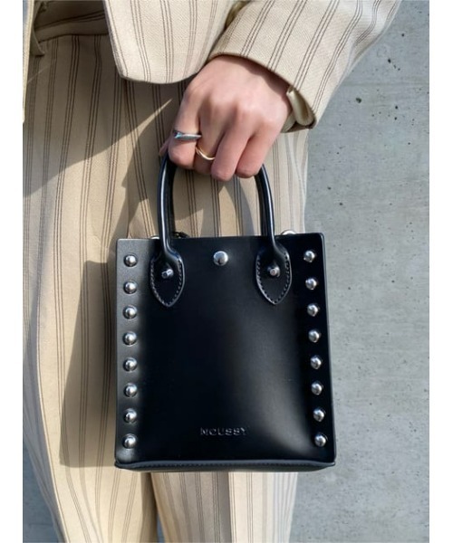 MOUSSY（マウジー）の「STUDS HANDLE バッグ（ショルダーバッグ・レディース・ホワイト/ブラック・FREE）」の22枚目の写真