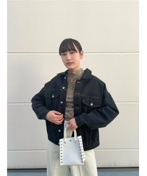 MOUSSY（マウジー）の「STUDS HANDLE バッグ（ショルダーバッグ・レディース・ホワイト/ブラック・FREE）」の10枚目の写真