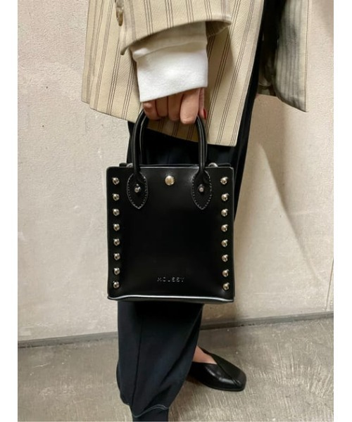 MOUSSY（マウジー）の「STUDS HANDLE バッグ（ショルダーバッグ・レディース・ホワイト/ブラック・FREE）」の15枚目の写真