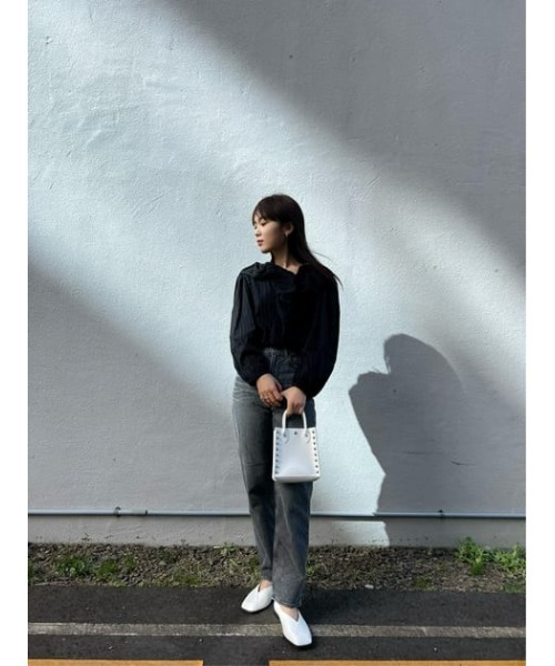 MOUSSY（マウジー）の「STUDS HANDLE バッグ（ショルダーバッグ・レディース・ホワイト/ブラック・FREE）」の6枚目の写真