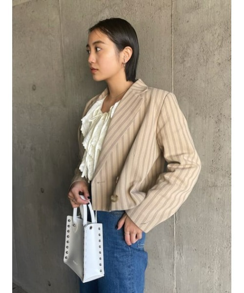 MOUSSY（マウジー）の「STUDS HANDLE バッグ（ショルダーバッグ・レディース・ホワイト/ブラック・FREE）」の11枚目の写真