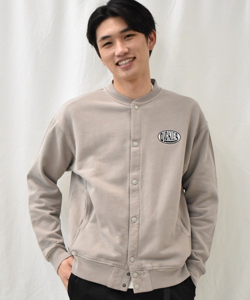 Dickies(ディッキーズ)の「<Dickies/ディッキーズ>綿100%裏毛ドットボタンカーデ(カーディガン/ボレロ・メンズ・ブラック/グレイッシュベージュ・M/L/XL)」の1枚目の写真