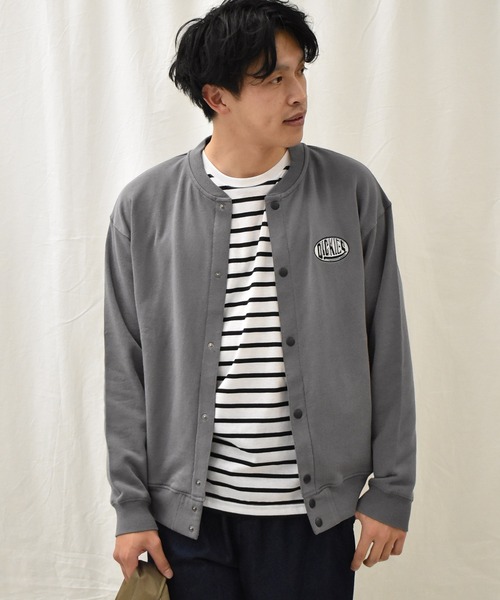 Dickies(ディッキーズ)の「<Dickies/ディッキーズ>綿100%裏毛ドットボタンカーデ(カーディガン/ボレロ・メンズ・ブラック/グレイッシュベージュ・M/L/XL)」の2枚目の写真