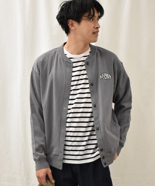 Dickies(ディッキーズ)の「<Dickies/ディッキーズ>綿100%裏毛ドットボタンカーデ(カーディガン/ボレロ・メンズ・ブラック/グレイッシュベージュ・M/L/XL)」の5枚目の写真