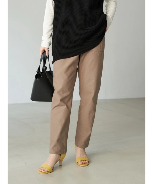 earth music&ecology（アースミュージックアンドエコロジー）の「ベイカーパンツ*（その他パンツ・レディース・カーキ/モカ・S/M）」の6枚目の写真