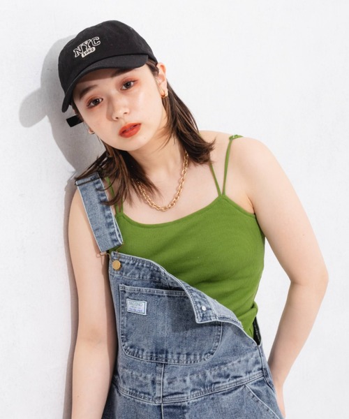 nemne store（ネンネストア）の「【 ストラップ長さ調節可能】バッククロスストラップカップ付きキャミソール（キャミソール・レディース・ブラック/ベージュ/オレンジ/グリーン/アイボリー・フリー）」の14枚目の写真