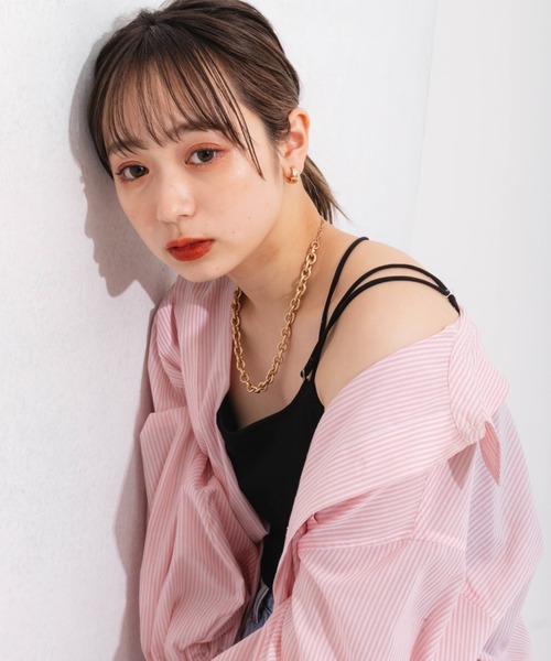 nemne store（ネンネストア）の「【 ストラップ長さ調節可能】バッククロスストラップカップ付きキャミソール（キャミソール・レディース・ブラック/ベージュ/オレンジ/グリーン/アイボリー・フリー）」の8枚目の写真