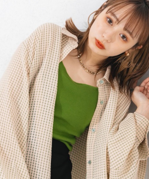 nemne store（ネンネストア）の「【 ストラップ長さ調節可能】バッククロスストラップカップ付きキャミソール（キャミソール・レディース・ブラック/ベージュ/オレンジ/グリーン/アイボリー・フリー）」の16枚目の写真