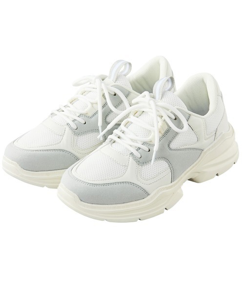 GeeRA（ジーラ）の「厚底ダッドスニーカー（スニーカー・レディース・アイボリー/グレー/ブラック・MEDIUM/LARGE/X-LARGE/SMALL）」の5枚目の写真