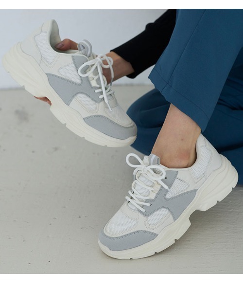 GeeRA（ジーラ）の「厚底ダッドスニーカー（スニーカー・レディース・アイボリー/グレー/ブラック・MEDIUM/LARGE/X-LARGE/SMALL）」の22枚目の写真