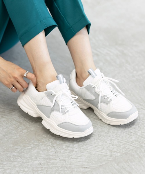 GeeRA（ジーラ）の「厚底ダッドスニーカー（スニーカー・レディース・アイボリー/グレー/ブラック・MEDIUM/LARGE/X-LARGE/SMALL）」の19枚目の写真