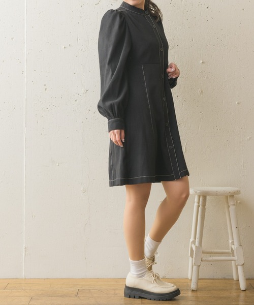 ems excite（エムズエキサイト）の「ステッチミニワンピース（ワンピース・レディース・ブラウン/グリーン/ブラック・FREE）」の16枚目の写真