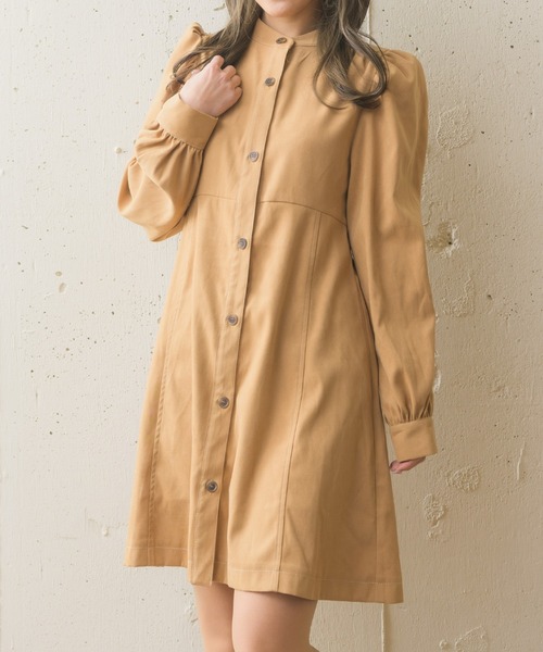 ems excite（エムズエキサイト）の「ステッチミニワンピース（ワンピース・レディース・ブラウン/グリーン/ブラック・FREE）」の5枚目の写真