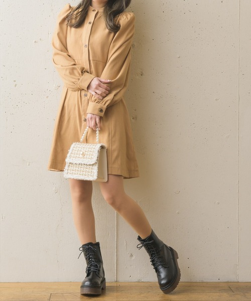 ems excite（エムズエキサイト）の「ステッチミニワンピース（ワンピース・レディース・ブラウン/グリーン/ブラック・FREE）」の22枚目の写真