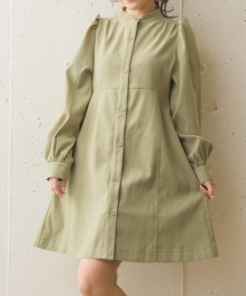 ems excite（エムズエキサイト）の「ステッチミニワンピース（ワンピース・レディース・ブラウン/グリーン/ブラック・FREE）」の14枚目の写真