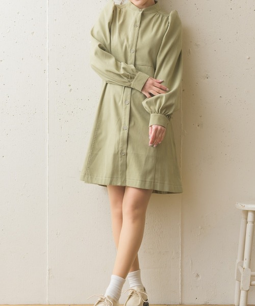 ems excite（エムズエキサイト）の「ステッチミニワンピース（ワンピース・レディース・ブラウン/グリーン/ブラック・FREE）」の11枚目の写真