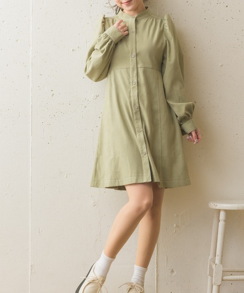 ems excite（エムズエキサイト）の「ステッチミニワンピース（ワンピース・レディース・ブラウン/グリーン/ブラック・FREE）」の7枚目の写真