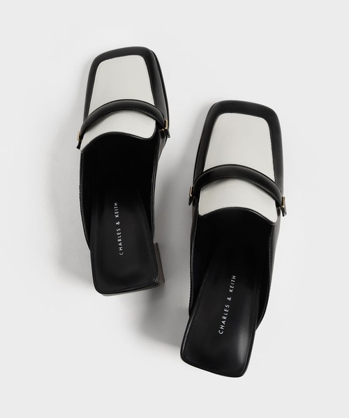 CHARLES & KEITH(チャールズ & キース)の「クロックエフェクト ブロックヒールローファーミュール / Croc-Effect Block Heel Loafer Mules(サンダル・レディース・ブラック/イエロー系その他3・22.5cm/23cm/23.5cm/24.5cm/25cm/25.5cm/22cm)」の9枚目の写真