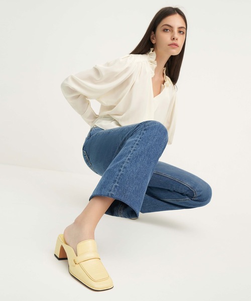 CHARLES & KEITH(チャールズ & キース)の「クロックエフェクト ブロックヒールローファーミュール / Croc-Effect Block Heel Loafer Mules(サンダル・レディース・ブラック/イエロー系その他3・22.5cm/23cm/23.5cm/24.5cm/25cm/25.5cm/22cm)」の12枚目の写真