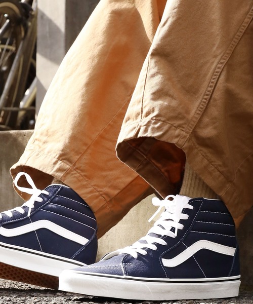 VANS(バンズ)の「VANS/ヴァンズ Sk8-Hi スニーカー ハイカット スケートハイ スケハイ(スニーカー・メンズ・ダークネイビー/ホワイト/ブラック・8/10/9/8h/9h/27.0cm/24.0cm/23.5cm/26.5cm/27.5cm/28.0cm/24.5cm/23.0cm/25.0cm/26.0cm/7h/10h/6h/5/6/7/5h)」の7枚目の写真