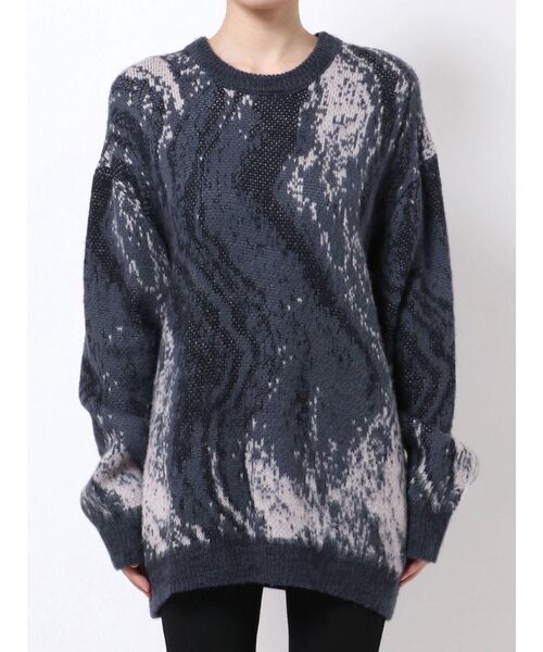 EMODA（エモダ）の「ジャガードウェーブニット（ニット/セーター・レディース・グレー/ベージュ/オレンジ・FREE）」の13枚目の写真