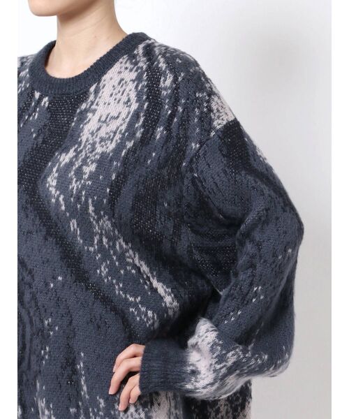 EMODA（エモダ）の「ジャガードウェーブニット（ニット/セーター・レディース・グレー/ベージュ/オレンジ・FREE）」の17枚目の写真